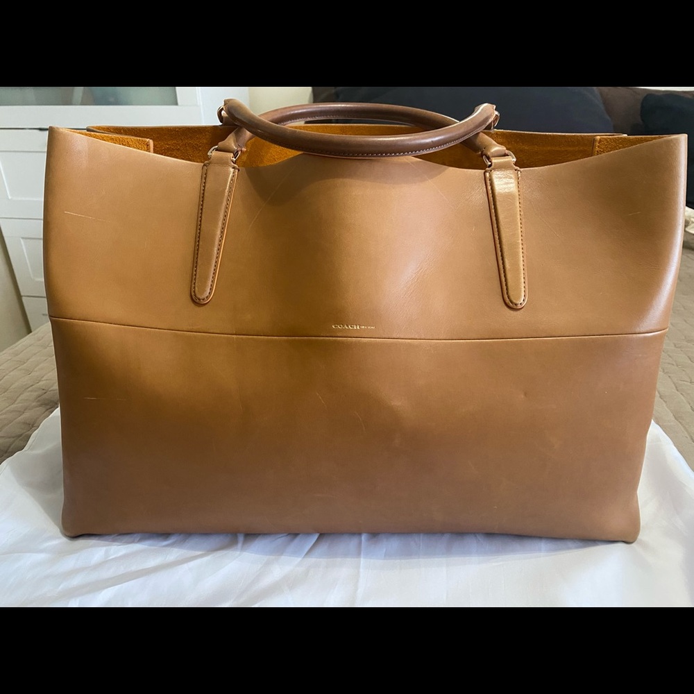 Coach large leather tote